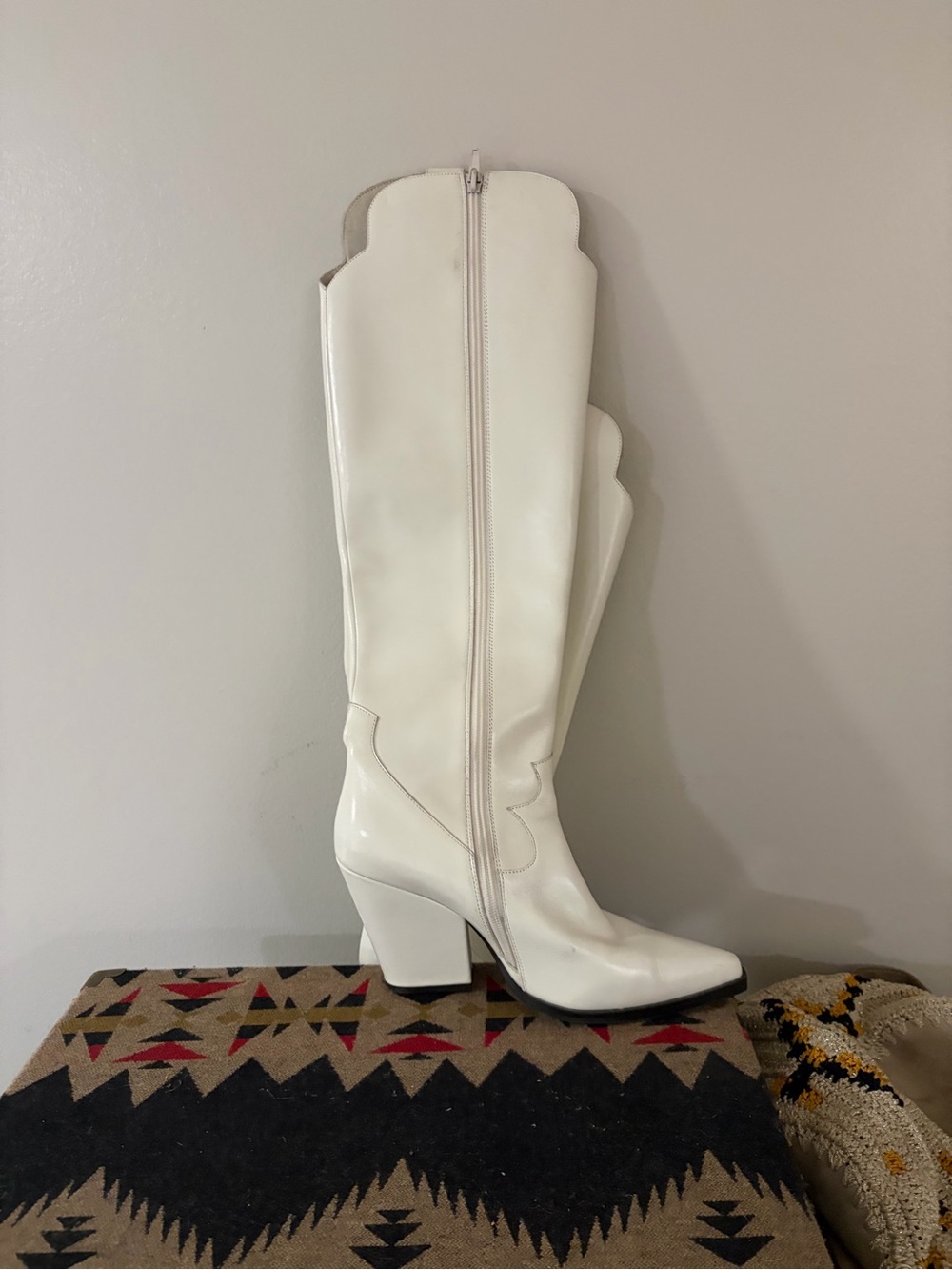 Jeffrey Campbell for Free People White Western Cowboy Boots Size 8
